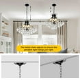 thumbnail image 6 of KPIBEST Chandeliers for Dining Room - 23.6" Modern Black Crystal Chandelier, Vintage Round Tree Branch Raindrop Chandelier, Farmhouse Foyer Chandeliers for Entryway, Living Room,Bedrooms, 6 of 13