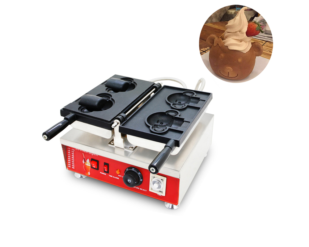 INTSUPERMAI Electric Little Bear Waffle Maker Ice Cream Taiyaki Machine
