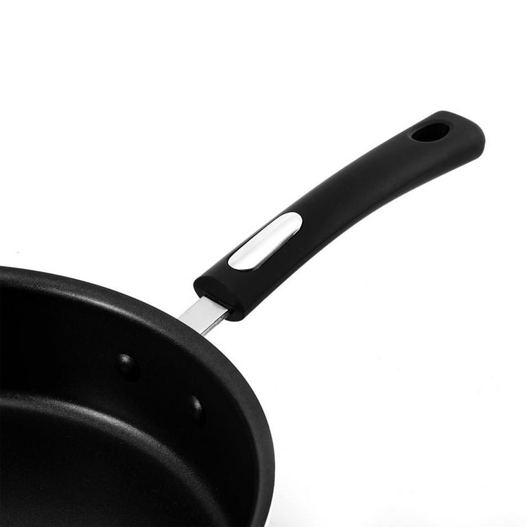 Hamilton Beach Nonstick Covered Saute Pan 11-Inch - Black Aluminum Saute  Pan with Soft Touch Bakelite Handle & Glass Lid - Flared Edge - Spiral