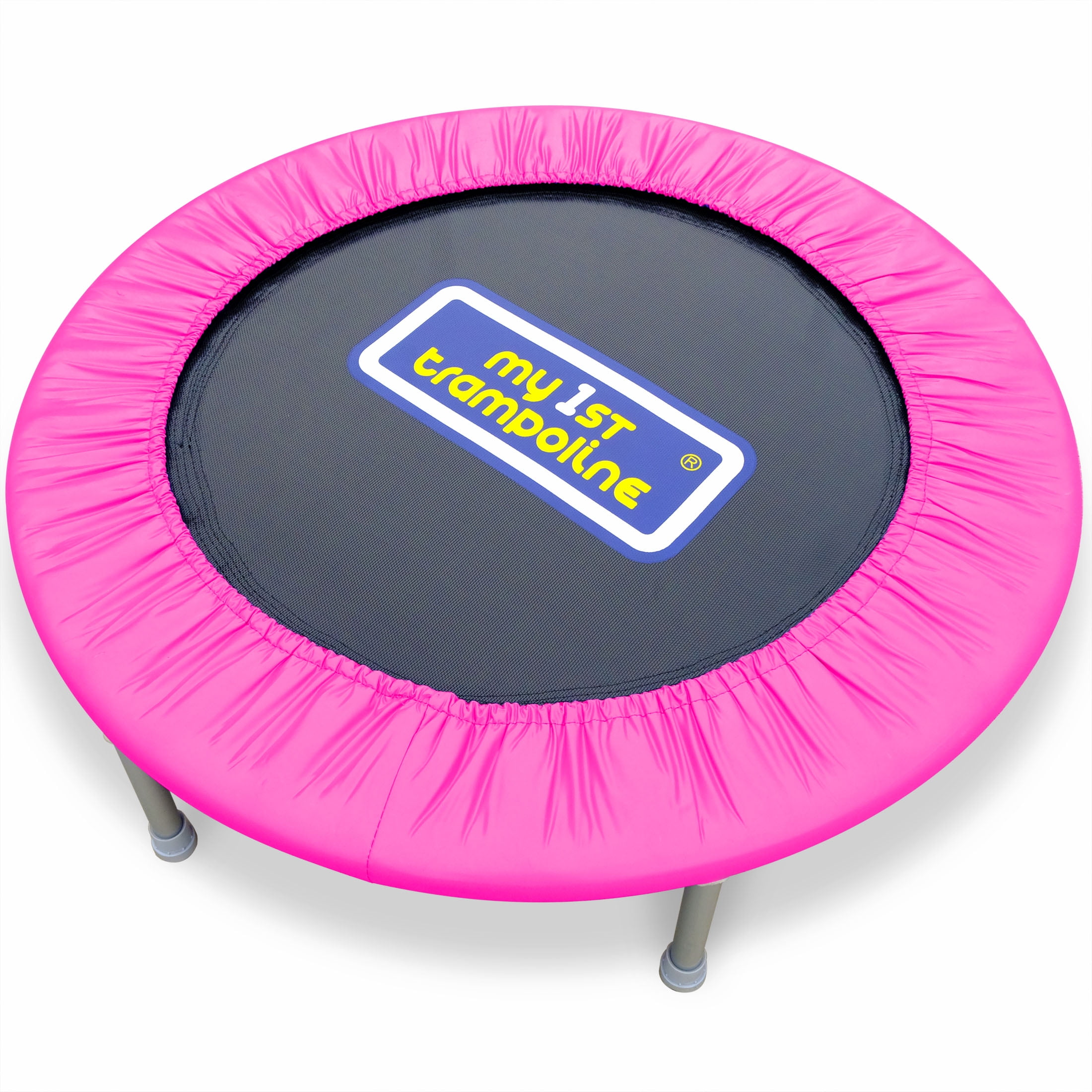 Sportspower My 1st Trampoline 36" Indoor/Outdoor Mini Rebounder Trampoline with No-Gap Padded Cover, for Toddlers & Kids Aged 3 to 10, Max Weight Capacity 220 LBS - PINK