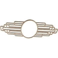 thumbnail image 2 of 34"W x 17"H x 9 3/8"IW x 16 1/8"IH x 1/4"T Elizabeth Wood Fretwork Pierced Ceiling Medallion, Red Oak, 2 of 3