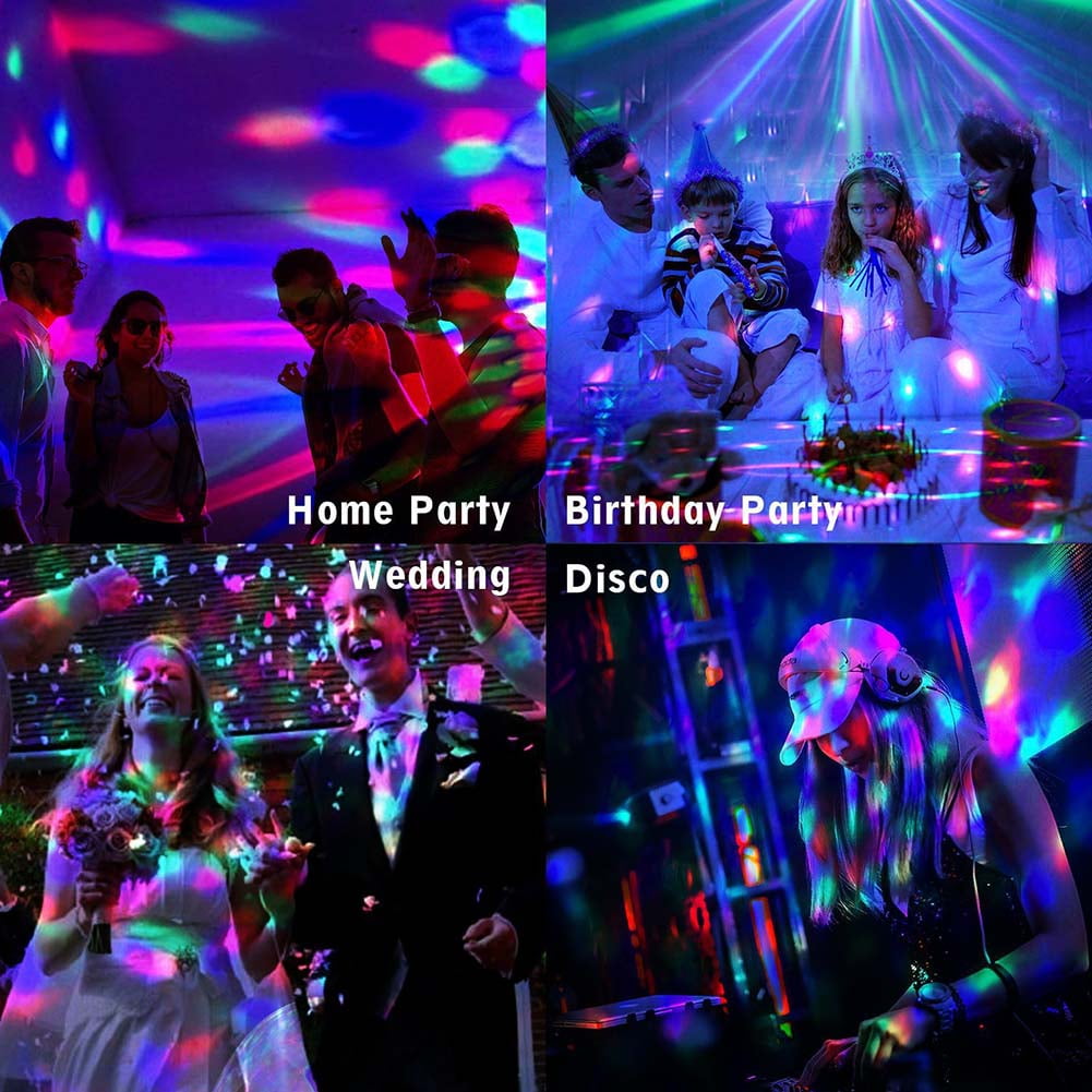 Private Jungle 7 Color Magic Ball Light, Sound Control Rotating Dj Light Stage Light