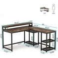 Tribesigns Reversible LShaped Desk with Monitor Stand, 59x55 inch