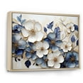 thumbnail image 2 of Designart "Blue-Gold Violet Minimalist Art" Violets Floater Framed Wall Decor, 2 of 5