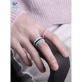 thumbnail image 7 of Deago Thin Slim and Stackable Silicone Rings Wedding Bands Engagement Ring For Women Pack of 10, Size 6, 7 of 7