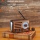 thumbnail image 2 of Radio Retro Portátil con Altavoz Bluetooth Vintage, Receptor de Radio FM/AM con Linterna LED, Compatible con Tarjeta TF, USB, Reproducción AUX, 2 of 5