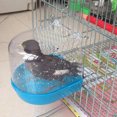 thumbnail image 3 of Removable Bath Box Bathing Basin Bird Cage Accessories Supplies For Small Birds Parrots, 3 of 8