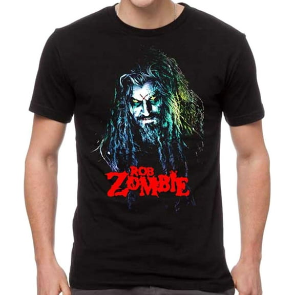 Rob Zombie Men's Hell Billy Head T-Shirt L, Black