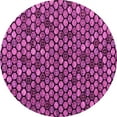 thumbnail image 1 of Ahgly Company Indoor Round Abstract Pink Modern Area Rugs, 6' Round, 1 of 4