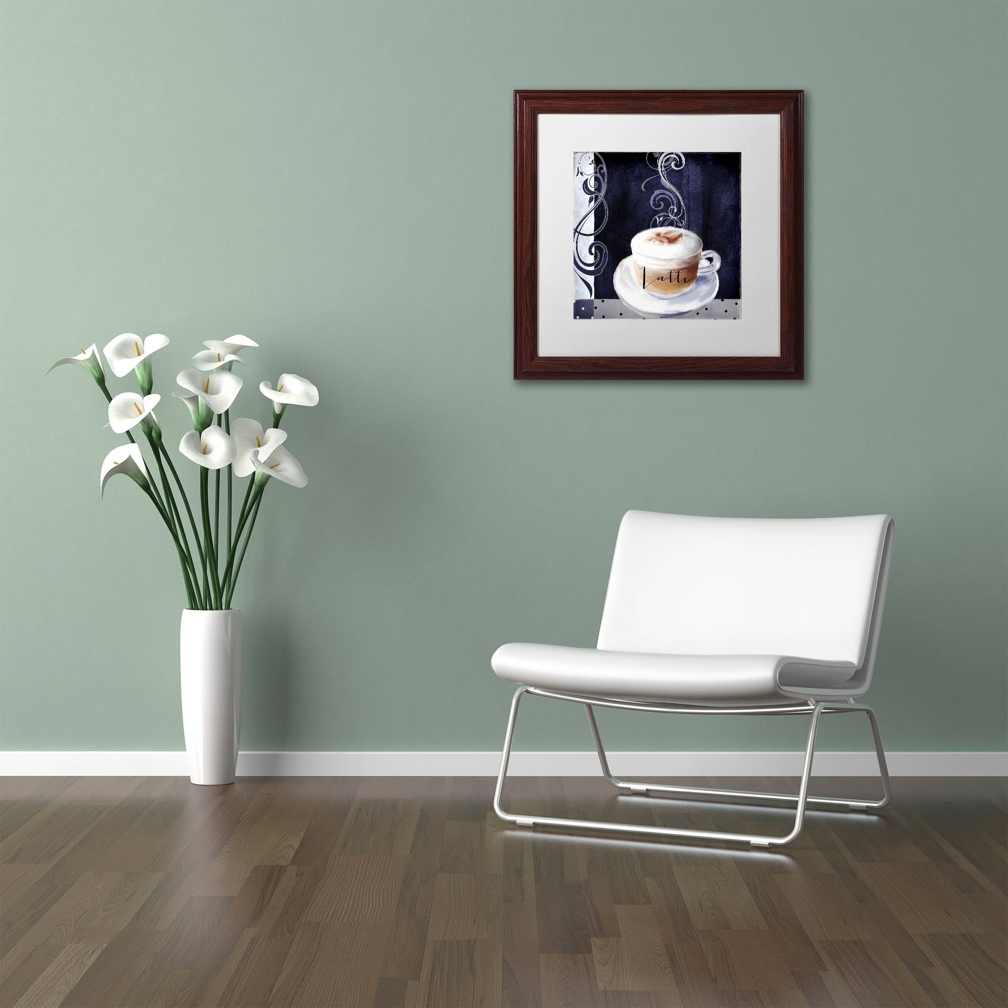 Trademark Fine Art "Cafe Blue II" Canvas Art by Color Bakery White Matte, Wood Frame