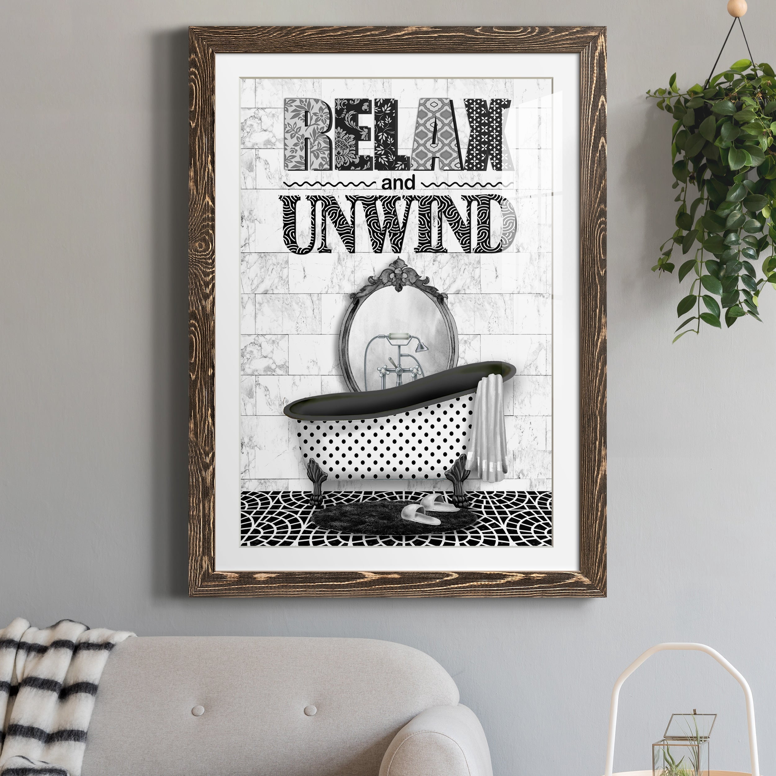Relax and Unwind - Premium Framed Print - Distressed Barnwood Frame - Ready to Hang