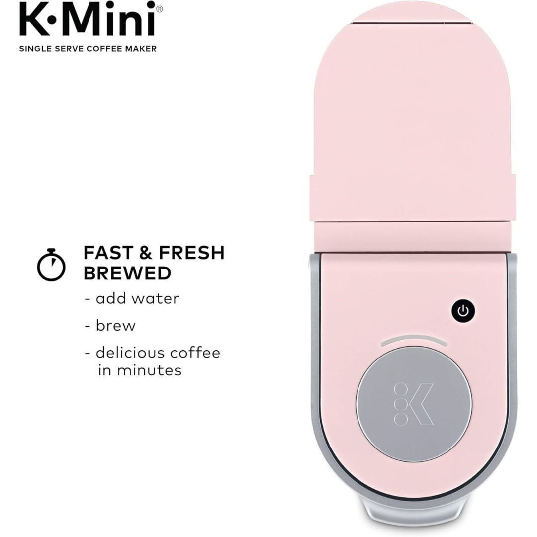 Restored Keurig K-Mini Single Serve Coffee Maker with 6-12Oz Cup Sizes, Quick Brewing, and Removable Drip Tray, Dusty Rose (Refurbished)