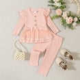 thumbnail image 2 of FDDMis Baby Girl Take Home Outfit Newborn Gender Neutral Baby Outfits Kids Clothing Set Short Overalls Girl Sets Baby Clothes 9-12 Months Winter, 2 of 9
