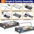 thumbnail image 6 of Under Bed Storage with Wheels, 2 Pack Under Bed Storage Containers with Clear Lids & Dividers, Underbed Storage Organizer & Underbed Storage with Wheels for Clothes, Blankets, Shoes, 6 of 8
