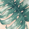 thumbnail image 4 of Jordan Manufacturing 20" x 20" Green and Coral Palm Leaves Square Reversible Decorative Throw Pillow with Welt, 4 of 7