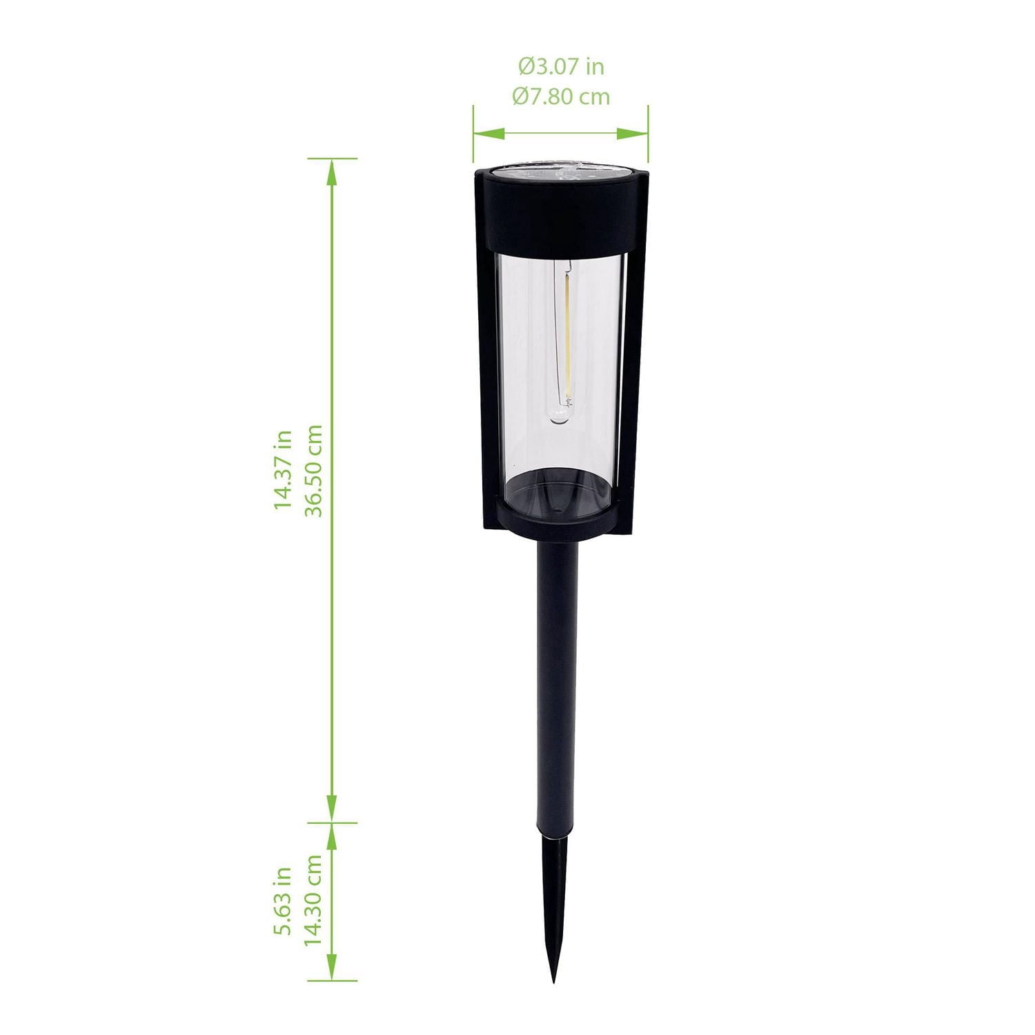 Better Homes & Gardens Bollard Solar 15 Lumen Pathway Light, (4-Pack)