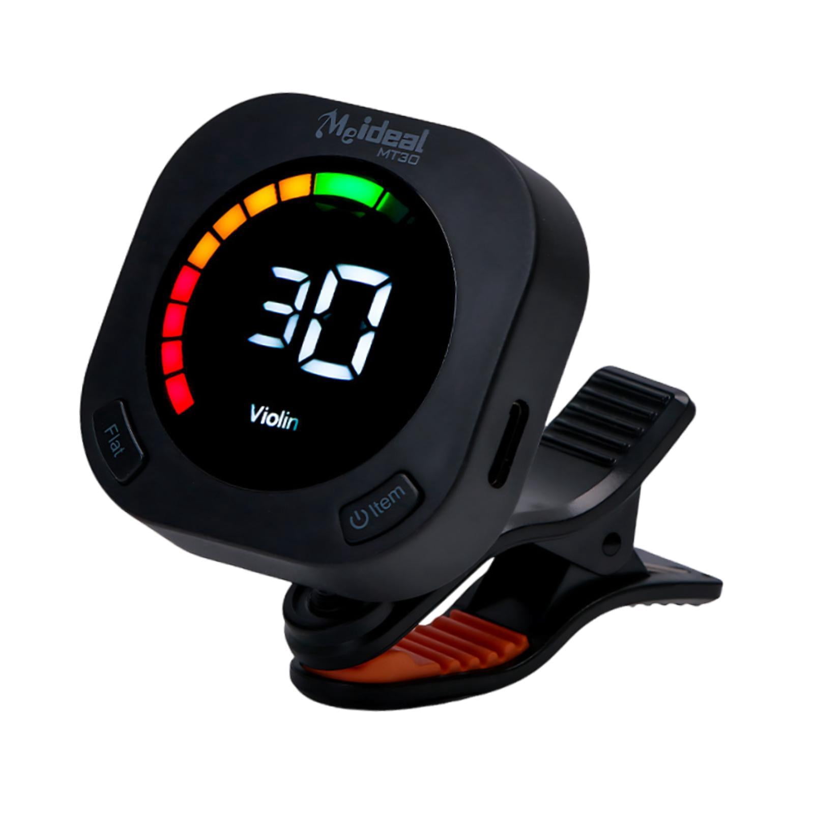 Guitar Tuner Bass Tuner Ukulele Clip on Rotatable 360 Degree ABS Material for Musicians Instrument Practice