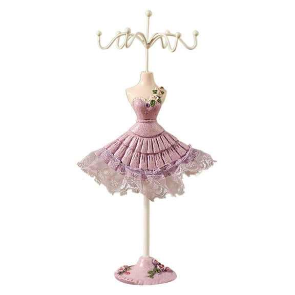 Jewelry Display Stand Elegant Doll Model Shaped Jewelry Tower Rack Delicate Accessory Storage Shelves