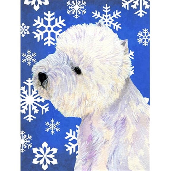 11 x 15 in. Westie Winter Snowflakes Holiday Garden Size Flag