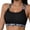 Black, variant on Stretch Letter Band Back Bralette Comfortable Support Seamless Soft Wireless Everyday Wear Underwire Bras for Women, Size M