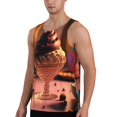 thumbnail image 2 of Logiee Colorful Cake Ice Cream Print Men's Workout Tank Top,Quick Dry Workout Tank Top,Gym Muscle Tee,Fitness Bodybuilding Sleeveless T Shirt-X-Large, 2 of 7