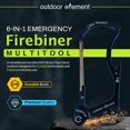 thumbnail image 2 of OUTDOOR ELEMENT Firebiner Custom Engraved 6-in-1 Fire Starter Carabiner Multitool – Survival Gear EDC Keychain with Utility Blade, Bottle Opener, Screwdriver, Emergency Tool, 2 of 5