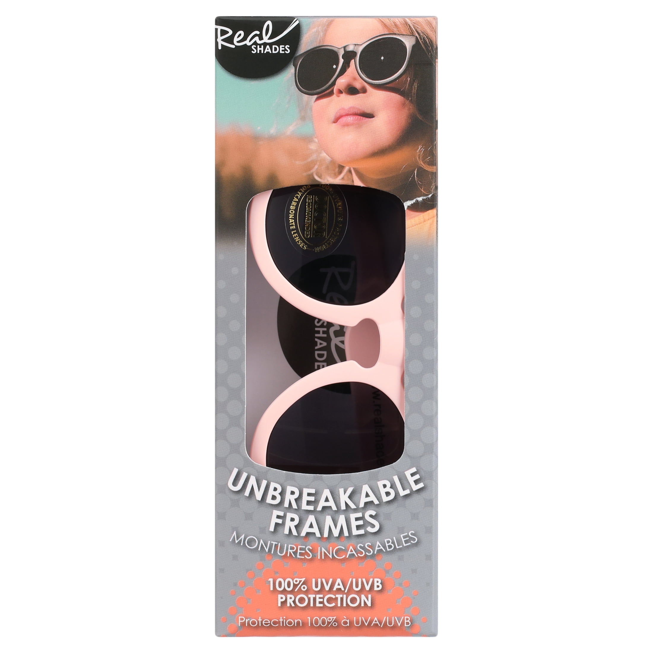 Real Shades Kids Chill Unbreakable UV Protection Fashion Sunglasses, Dusty Rose, Toddler Age 2+