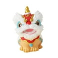 thumbnail image 5 of QSTDGVPW Chinese Lion Dance Statue Animal Sculpture Decorative Traditional Resin Figurine Red, 5 of 9