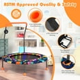 thumbnail image 3 of Costway 36" Mini Toddler Trampoline W/LED Bluetooth Speaker Detachable Handle Kids Gifts, 3 of 10