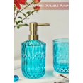 thumbnail image 3 of Juego de accesorios de baño LaMarriti Teal Glass, 5 piezas, 3 of 7