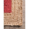 thumbnail image 4 of Handmade Braided Farmhouse Pure Jute Rug with Red Color , Home Décor Rugs Size 2 x 8 Feet ( 60 cm x 240 cm ), 4 of 5