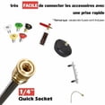 thumbnail image 3 of Pistolet Laveuse à Pression Haute Pression, Raccord M22 en Acier Inoxydable, Tige d'Extension à Longueur Réglable, Poignée Ergonomique, Verrou à Gâchette, Raccord à Raccordement Rapide, Universel, 3 of 5