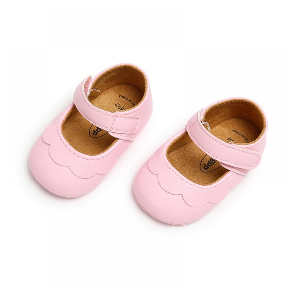 Baby Girl Shoes Baby Toddler Shoes Baby Infant Mary Jane Flats Non-Slip and Soft Sole Princess Sneakers Wedding Dress Shoes 