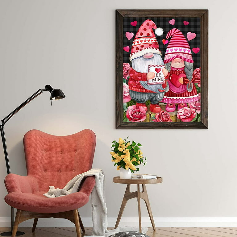  Valentine's Day Diamond Painting Kits for Adults, Valentines  Sweet Love Full Drill Diamond Painting Kits, 5D DIY Gnomes Valentines  Diamond Art Painting Kits Wall Decor Valentines Day Gifts (C)