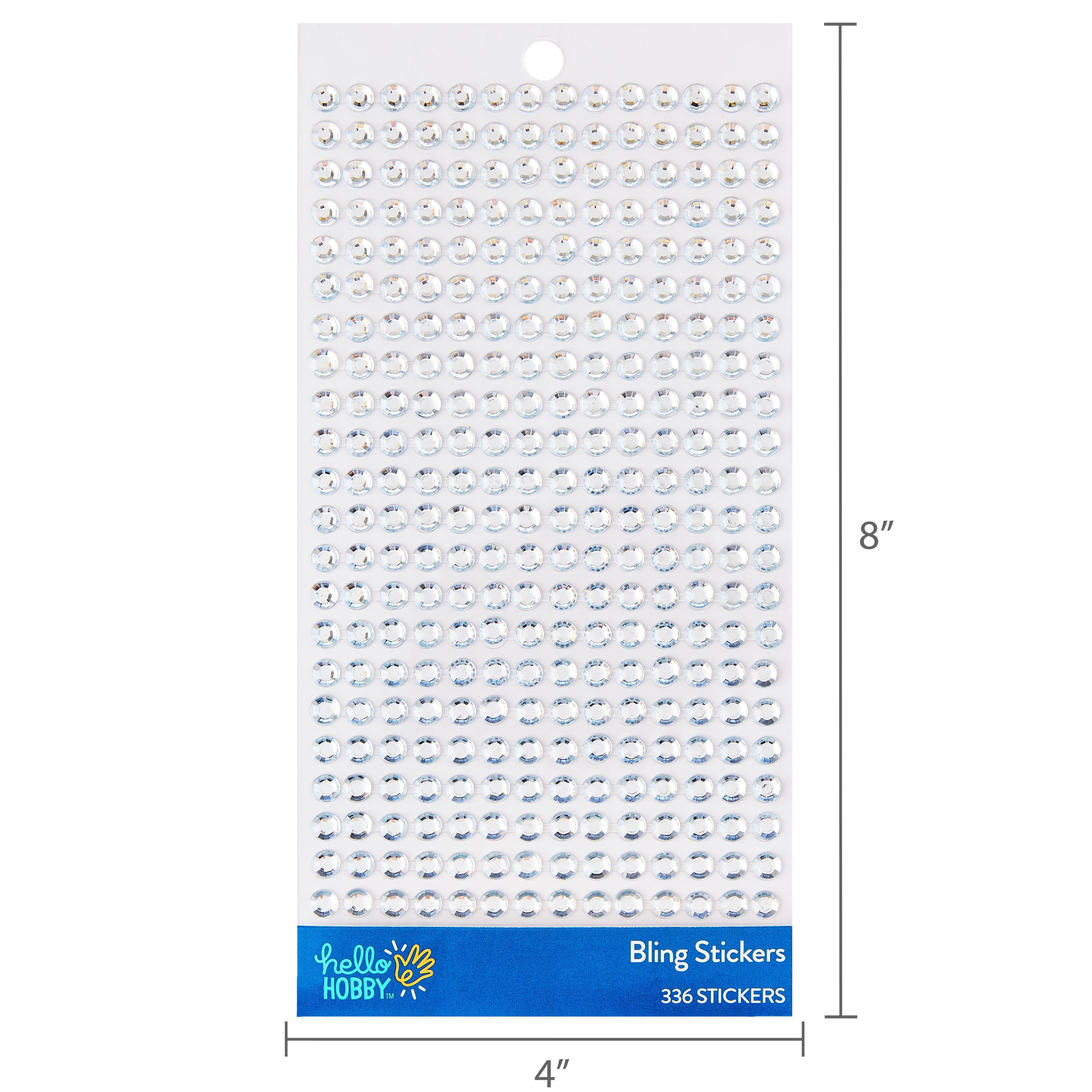 Hello Hobby Clear Gem Bling Stickers, Gem Icons, 336 Count
