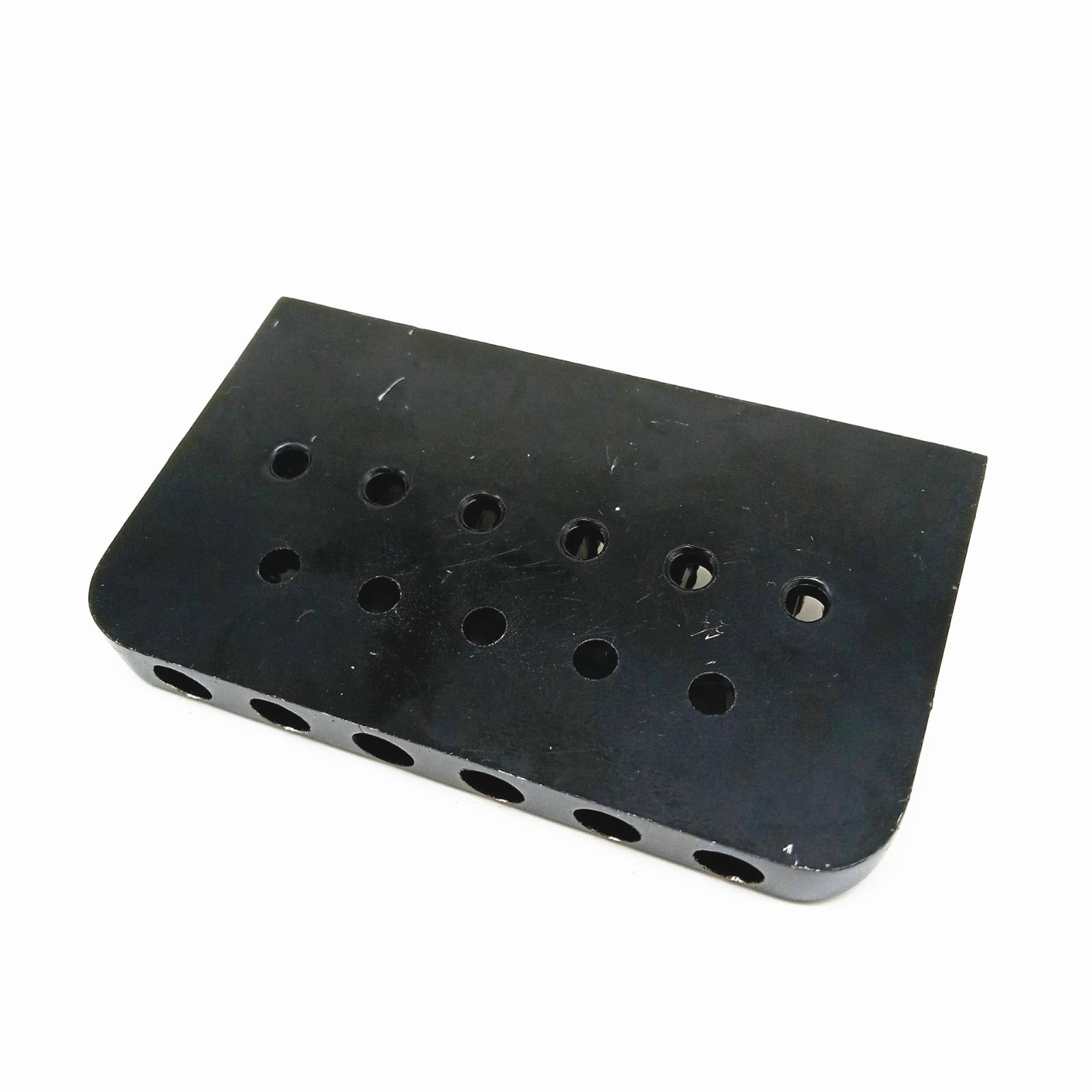 NATEFEMIN Hardtail Bridge with Roller Saddles for Electric Guitar 6 String 10.5mm Spacing Zinc Alloy Wrench Included