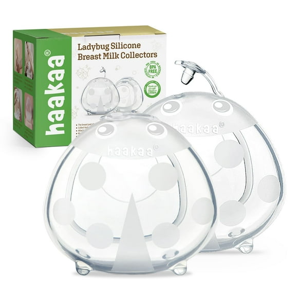 Colector de leche materna de silicona haakaa Ladybug, 40 ml, 2 unidades