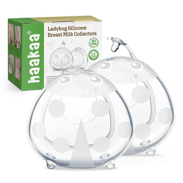 Colector de leche materna de silicona haakaa Ladybug, 40 ml, 2 unidades