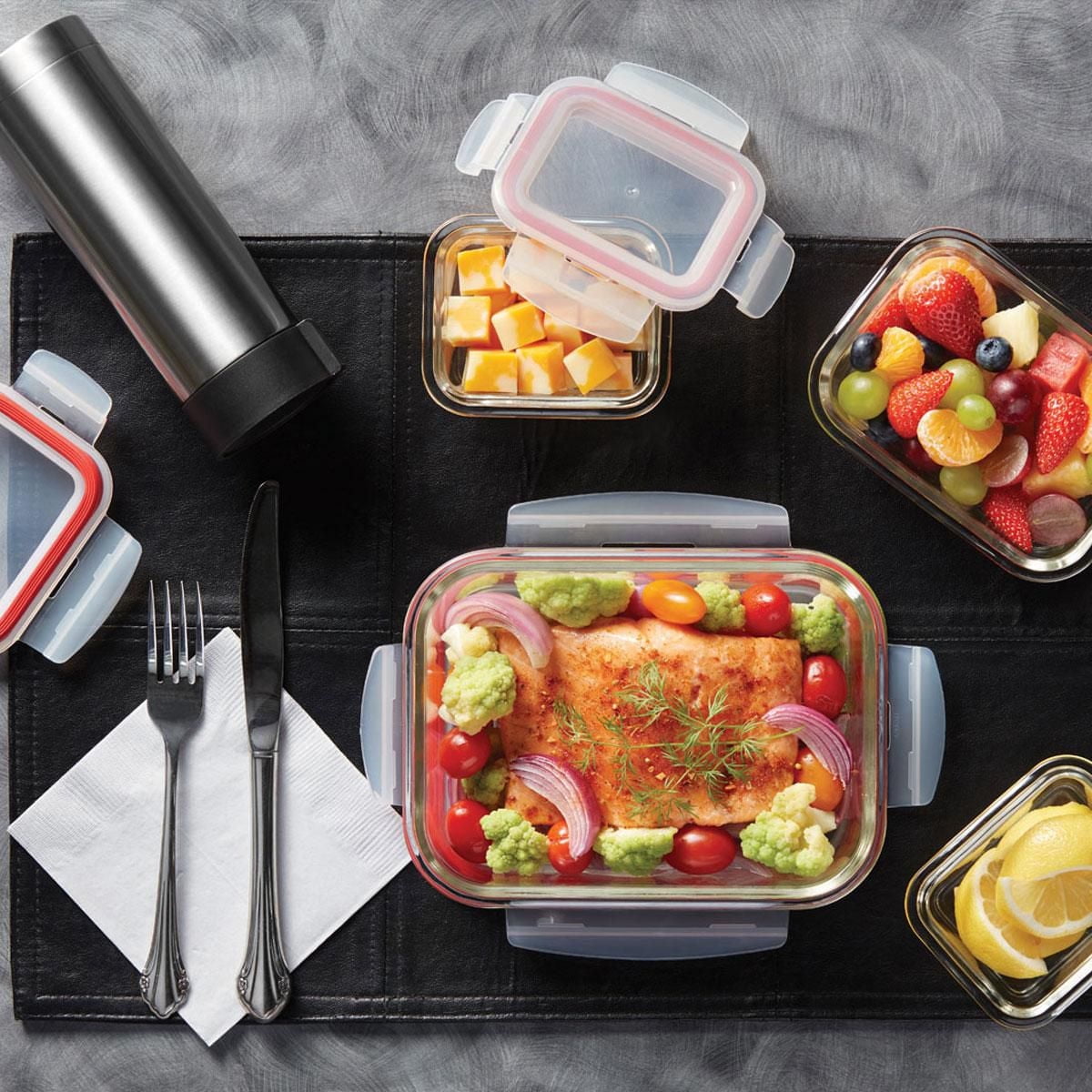 Starfrit LocknLock Glass 54oz / 1.6L rectangular container, Borosilicate glass