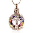 thumbnail image 3 of Crystal Cremation Jewelry Tree of Life Urn Necklace for Ashes with Circle Crystal Memorial Keepsake Jewelry w/Funnel Filler Gifts for Women / Friends / Love Ones, 3 of 7