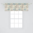 thumbnail image 2 of Hen and Chicks Window Valance Pack of 2, Repetitive Pattern with Colorful Outline and Mother, Rod Pocket Curtain Valances for Kitchen Bedroom, 54" X 18", Eggshell Multicolor, by Ambesonne, 2 of 4