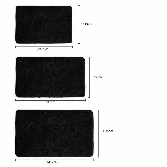 Queen Mary Bath Rug Luxury Soft Plush Thick Fluffy Microfiber Bathoom Mat, Non-Slip Rubber Back, Floor Mat Water Absorbent 18x30 - Yellow