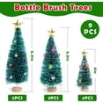 thumbnail image 2 of 9PCS Bottle Brush Trees with Topper Ornaments, Mini Christmas Trees Sisal Snow Frost Trees with Wood Base for Christmas DIY Decoration Table Top Decoration Diorama Tree Models, 2 of 6