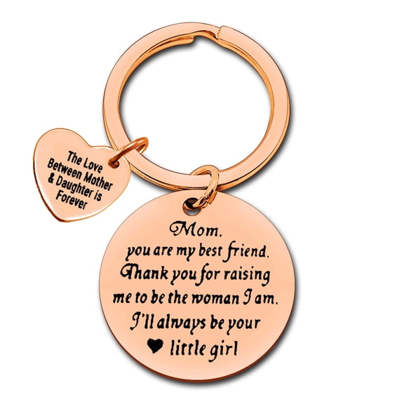 Mom Gift from Daughter Keychain Gift for Mother of Bride Daughter to Mother Gifts Wedding Gift from Bride Thanksgiving Mothers Day Christmas Birthday Gift The Love Between Mother & Daughter is Forever