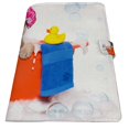 thumbnail image 2 of PKQWTM French Bulldog Dog Bathtub Yellow Plastic Duck Towel Foam Bathing Cap Book Cover Book Protector Book Sleeve Book Pouch Book Bag 6x9 inch, 2 of 4