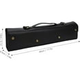 thumbnail image 3 of Flute Carrying Bag Hand Synthetic Leather + Non Woven Fabric + Metal Wind Instrument Storage Case with Shoulder Strap, 3 of 5