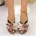 thumbnail image 5 of SBYOJLPB Women's Fashionable Casual Flip-Flops Indoor and Outdoor Round-Headed Low-Heeled Comfortable Flower Beach Sandals, 5 of 9