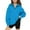 Blue, variant on breaise Teen Girls Half Ziper Collar Oversized Hoodies Solid Color Long Sleeve Fleece Zip Up Pullover Sweatshirts 5-14 Years