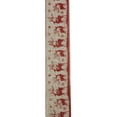 thumbnail image 2 of Northlight Pack of 12 Red and Brown Burlap Reindeer Wired Christmas Craft Ribbon Spools - 2.5" x 120, 2 of 3