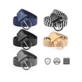thumbnail image 4 of PULLIMORE Elastic Woven Belt - Adjustable Unisex Waistband with PU Leather Trim (Black), 4 of 7